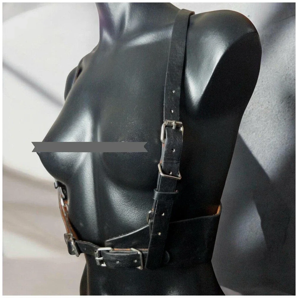 Harness Belt Waist Corset Womens Faux Leather Buckle Straps Adjustable Punk Goth